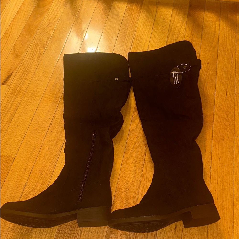 Macy's Chic Black Over the Knee Boots
